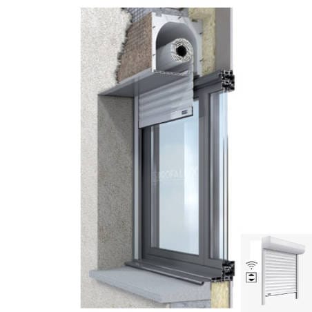 Volet Roulant Coffre Tunnel Lames ALU 40 mm Motorisation Radio avec télécommande avec pose