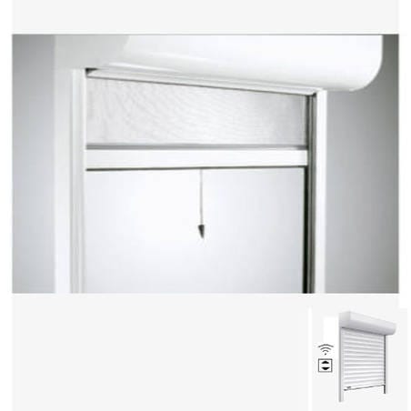 Volet Roulant Rénovation avec Moustiquaire Lames ALU 39 mm Motorisation Radio avec télécommande avec pose