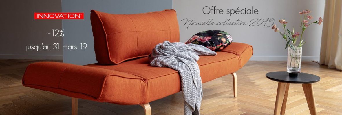 canapé design couleur orange brique de KSL Living
